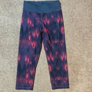 Adidas Grey, Black & Pink Capri Leggings